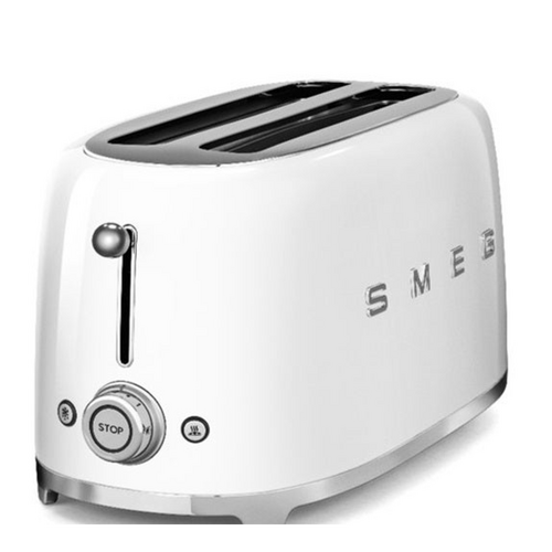 Smeg Retro Style 4 Slice Toaster Extra Wide - White
